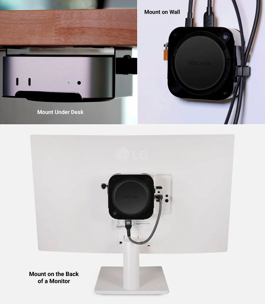 Mac mini 2024 M4用 固定マウントブラケット 盗難防止 VESA対応 SONNET