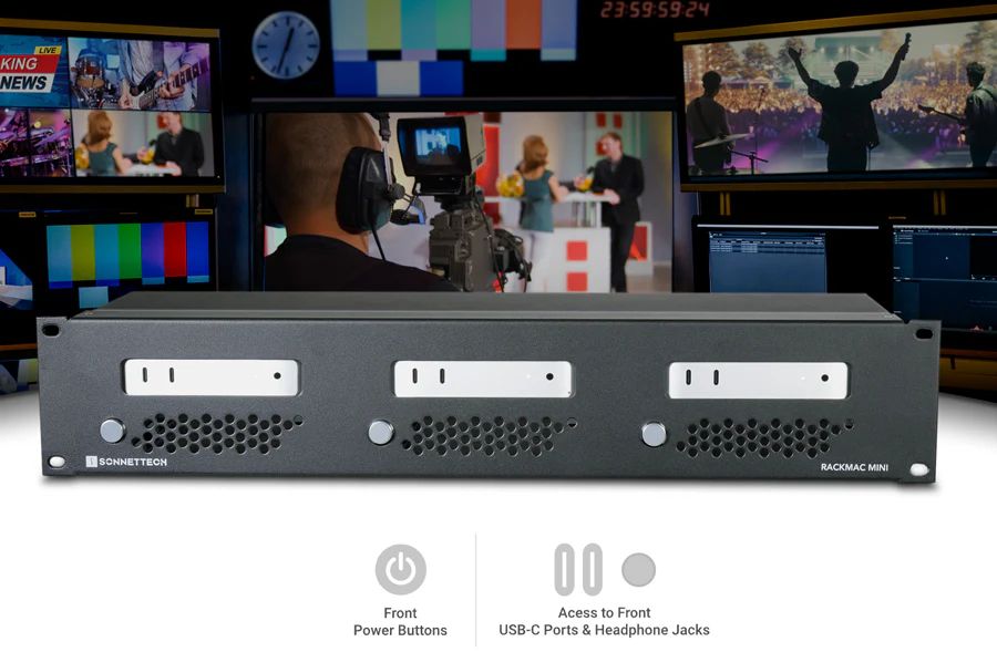 SONNET Technologies RackMac mini (2024+) Enclosure [RACK-MIN-3X