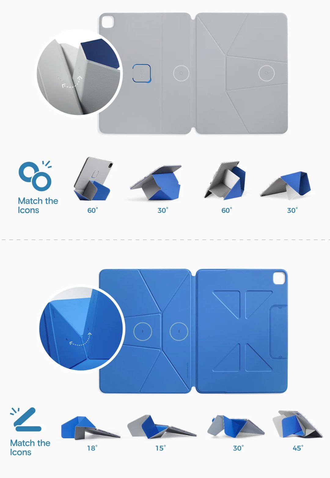 MOFT ダイナミックフォリオ 11インチiPad Air (M2/M3/第4/5世代)&11