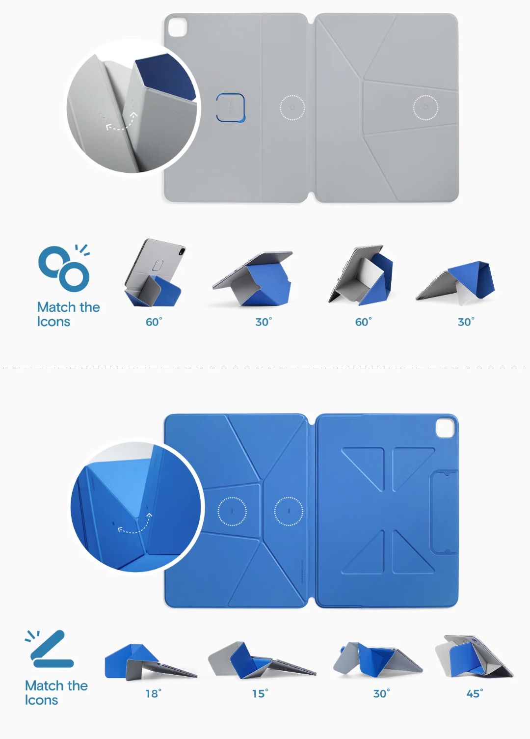 MOFT ダイナミックフォリオ 13インチiPad Air (M2/M3)&12.9インチiPad