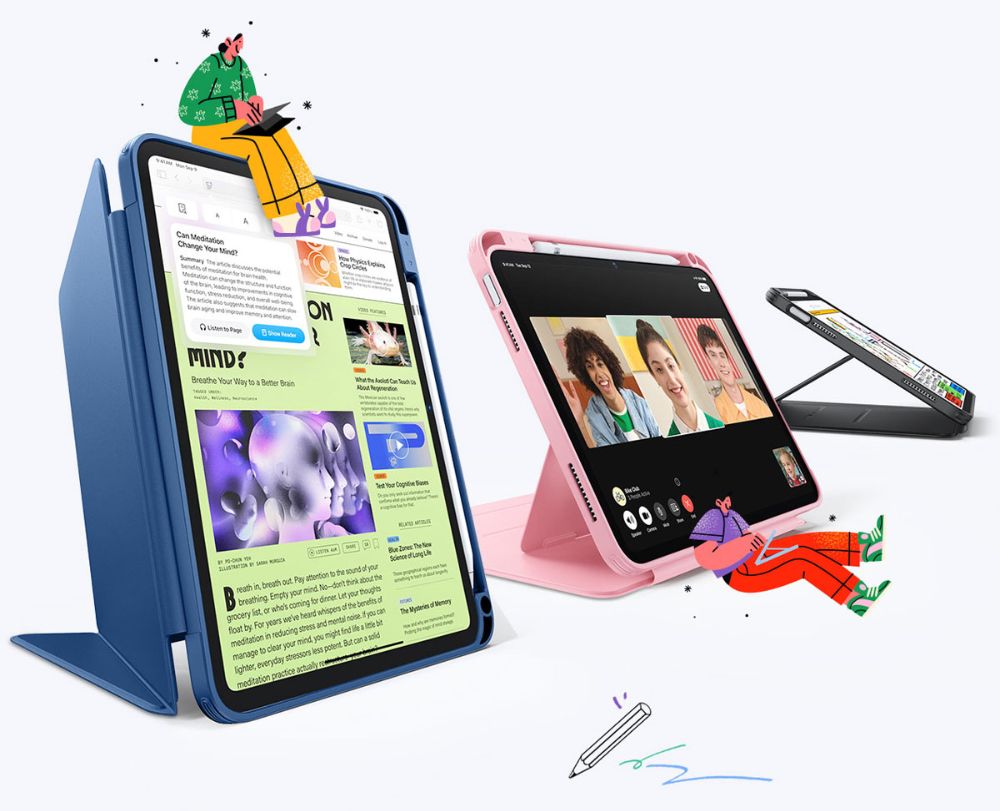ESR Flip ペンホルダー付ハイブリッドケース iPad A16/第10世代