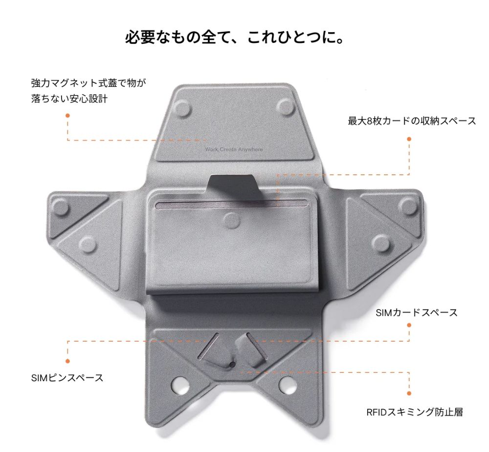 MOFT 多機能カードケース&スタンド MagSafe対応 ミスティーグレー MOFT 多機能カードケース&スタンド MagSafe対応 ミスティーグレー