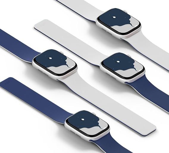 MOFT Apple Watch用マグネット式シリコンバンド 46mm ディープブルー x