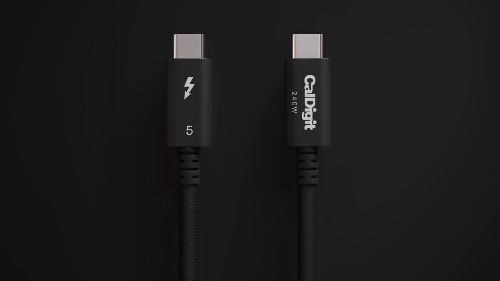CalDigit Thunderbolt 5 Pro 編組ケーブル 0.5m 最大120Gbps 240WPD