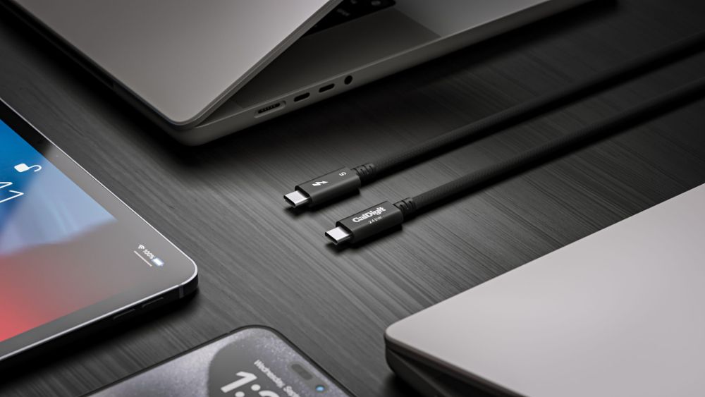 CalDigit Thunderbolt 5 Pro 編組ケーブル 0.5m 最大120Gbps 240WPD