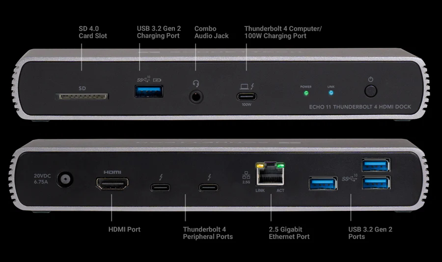 Echo 11 Thunderbolt 4 HDMI Dock [ECHO-DK11H-T4] – 秋葉館