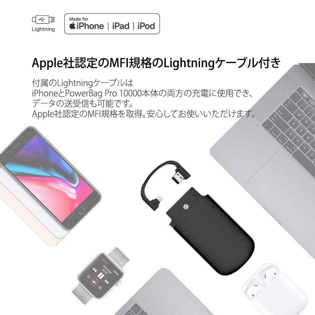 モバイルバッテリー 10000mAh Zikko PowerBag Pro（ジコ パワー